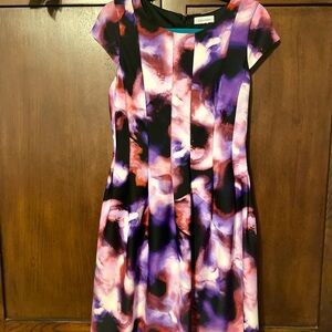 Calvin Klein Women's Dress - Black, Purple, Pink